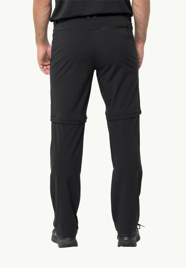 Black Men Jack Wolfskin Glastal Zip Off Hiking Pants | 66214917