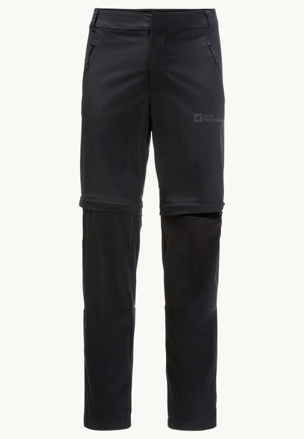 Black Men Jack Wolfskin Glastal Zip Off Hiking Pants | 66214917