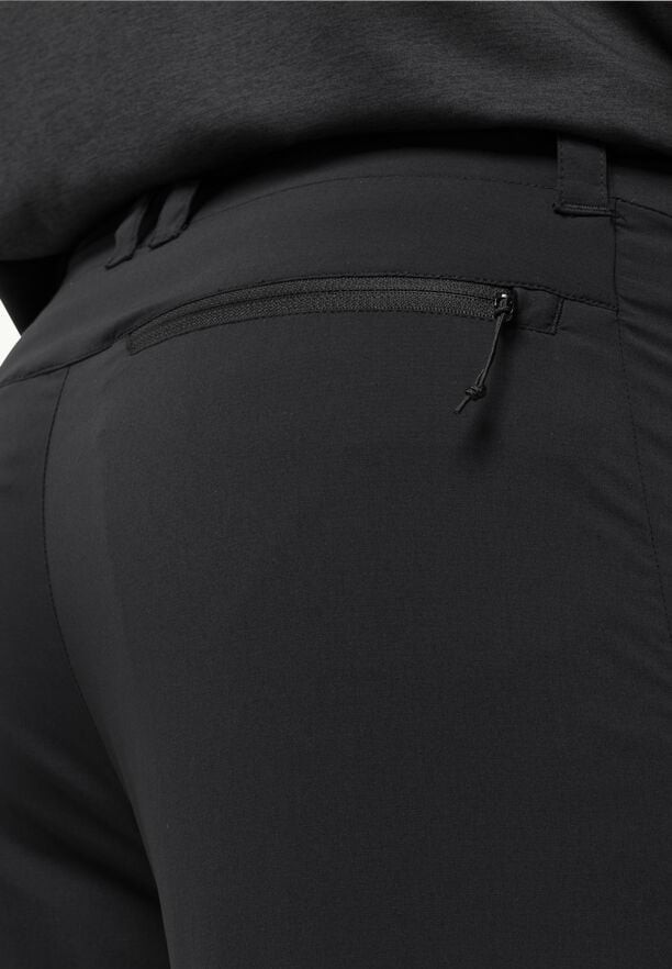 Black Men Jack Wolfskin Glastal Zip Off Hiking Pants | 66214917