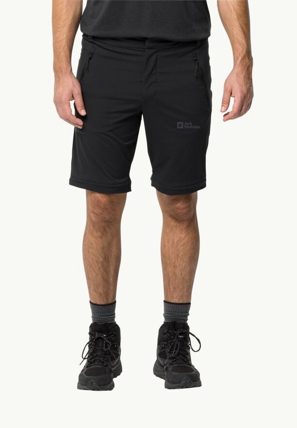 Black Men Jack Wolfskin Glastal Zip Off Hiking Pants | 66214917