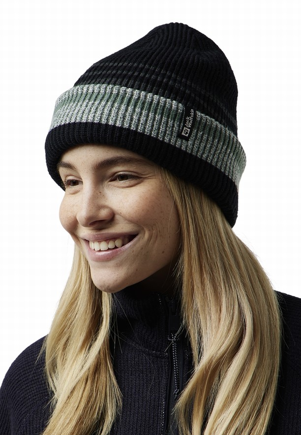 Black Men Jack Wolfskin Gleam Beanie | 45603290