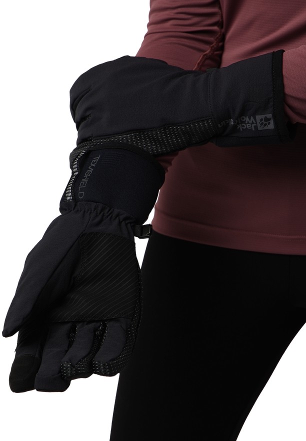 Black Men Jack Wolfskin Gleams Gloves | 48723718
