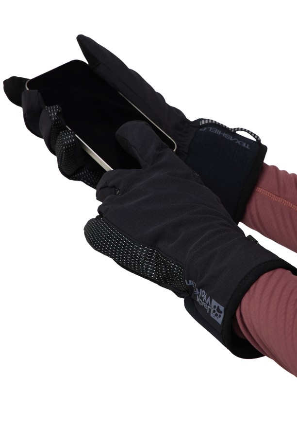 Black Men Jack Wolfskin Gleams Gloves | 48723718