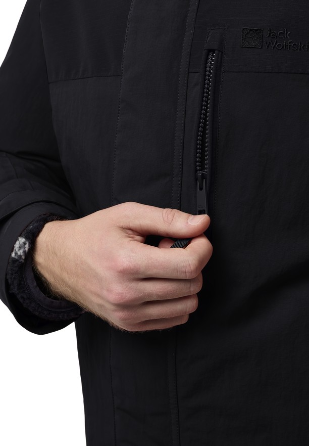 Black Men Jack Wolfskin Gletschersee Coats | 62006371