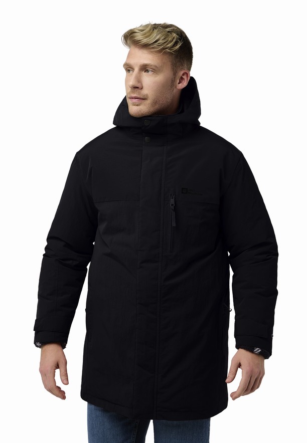 Black Men Jack Wolfskin Gletschersee Coats | 62006371
