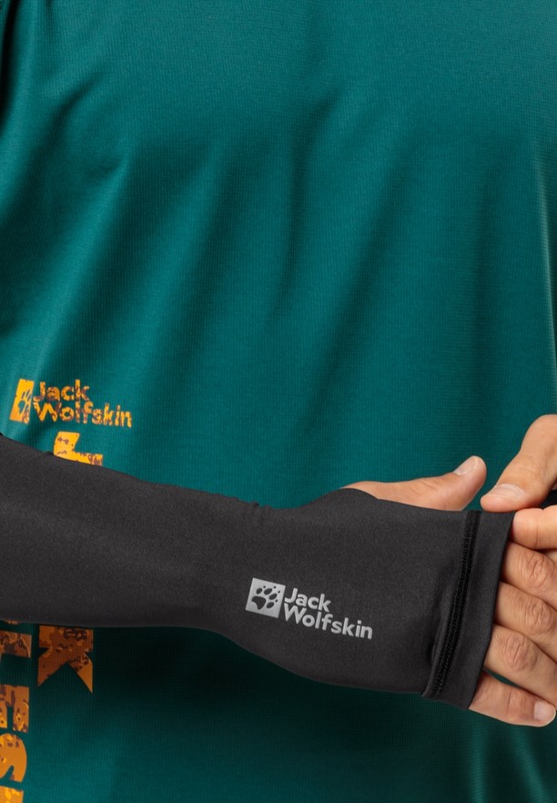 Black Men Jack Wolfskin Gravex Arm Sleeves Arm Warmer | 51081300