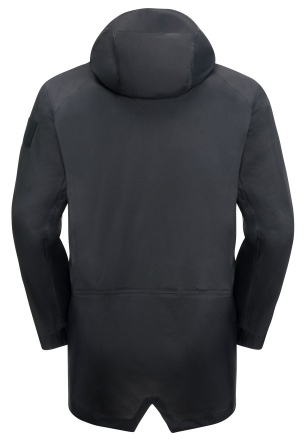 Black Men Jack Wolfskin Gutleut Rain Jackets | 99663890