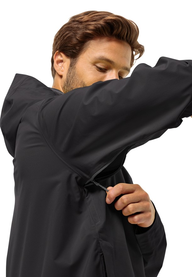 Black Men Jack Wolfskin Highest Peak 3l Rain Jackets | 16305007