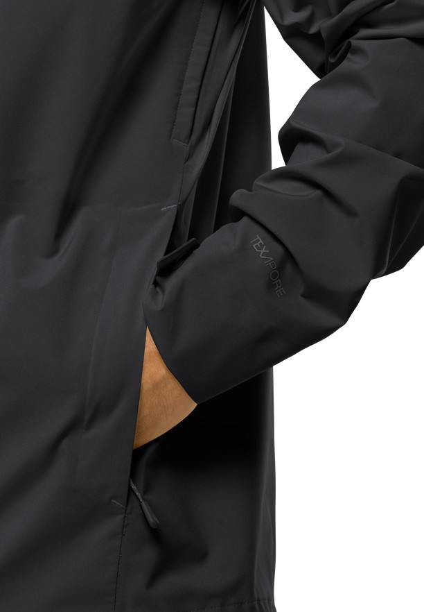 Black Men Jack Wolfskin Highest Peak 3l Rain Jackets | 16305007