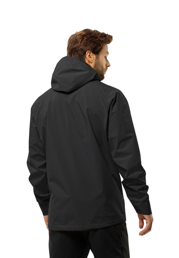 Black Men Jack Wolfskin Highest Peak 3l Rain Jackets | 16305007