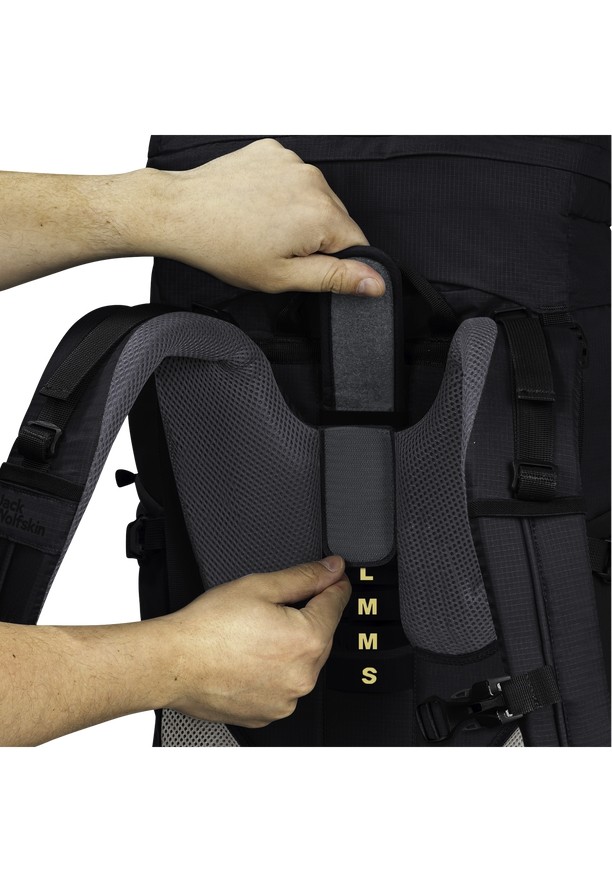 Black Men Jack Wolfskin Highland Trail 55|5 Trekking Backpack | 84130845