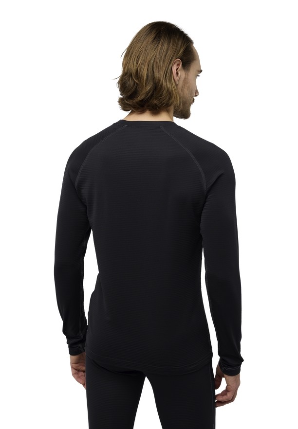 Black Men Jack Wolfskin Infinite Warm Ls T Shirts | 32380675