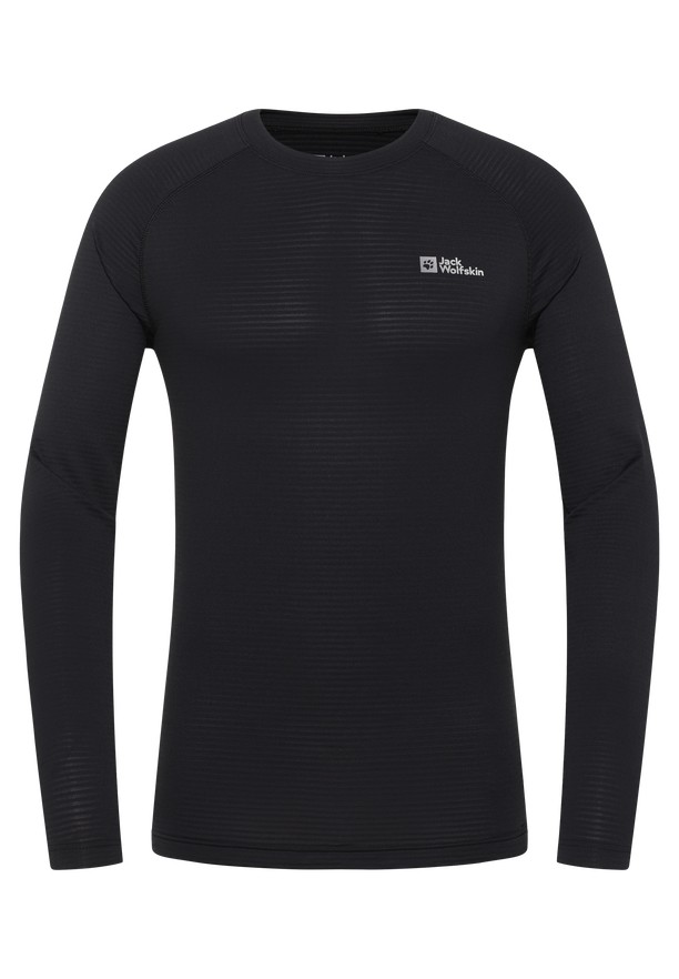 Black Men Jack Wolfskin Infinite Warm Ls T Shirts | 32380675