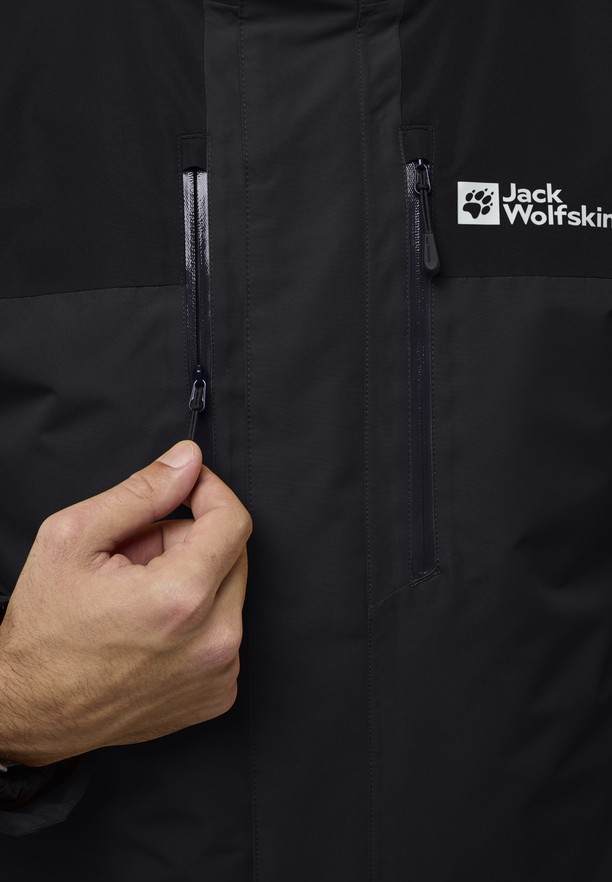Black Men Jack Wolfskin Jasper 3in1 Jackets | 72029582