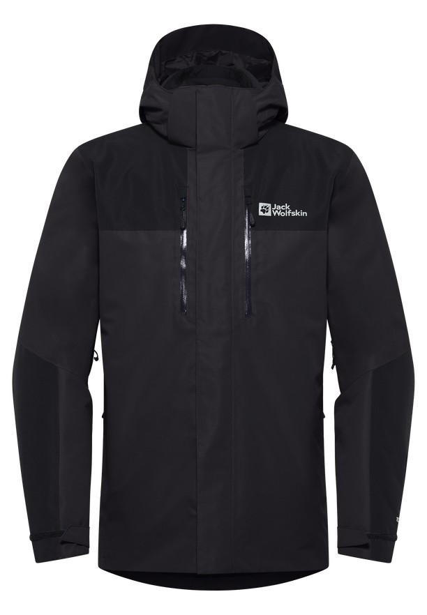Black Men Jack Wolfskin Jasper 3in1 Jackets | 72029582