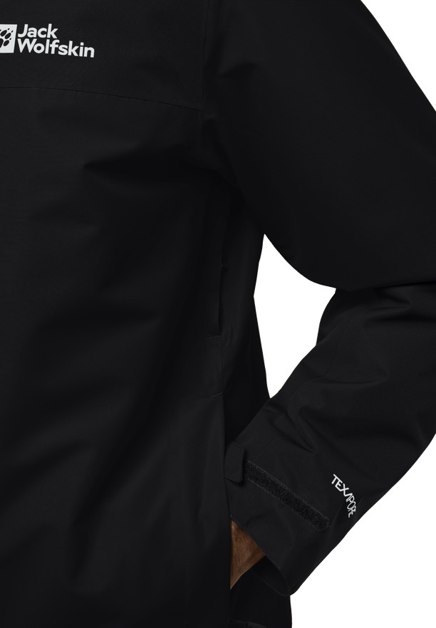 Black Men Jack Wolfskin Jasper 3in1 Jackets | 22335011
