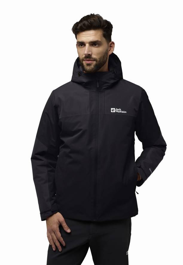 Black Men Jack Wolfskin Jasper Ins Winter Jackets | 72952230