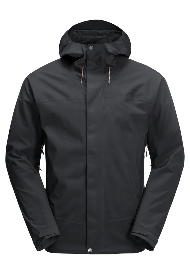 Black Men Jack Wolfskin Kammweg 2l Rain Jackets | 38305052