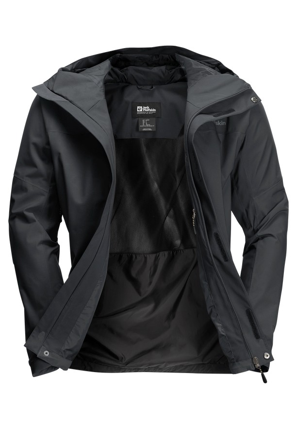 Black Men Jack Wolfskin Kammweg 2l Rain Jackets | 38305052