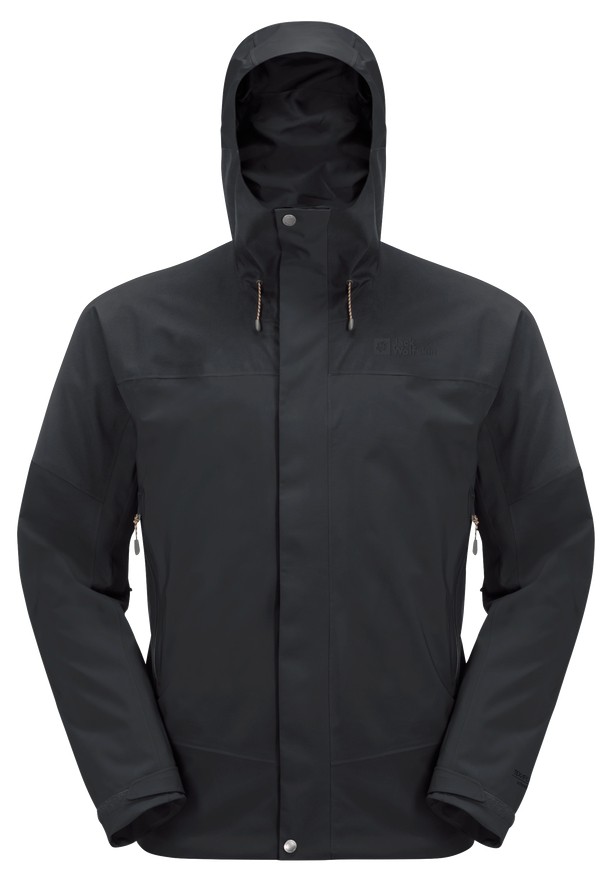 Black Men Jack Wolfskin Kammweg 2l Rain Jackets | 38305052