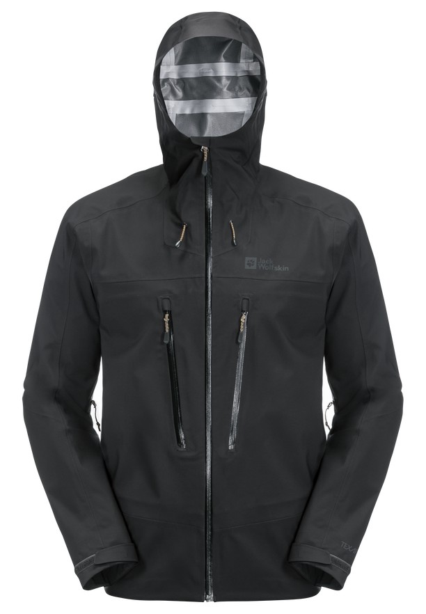 Black Men Jack Wolfskin Kammweg 3l Rain Jackets | 57801408