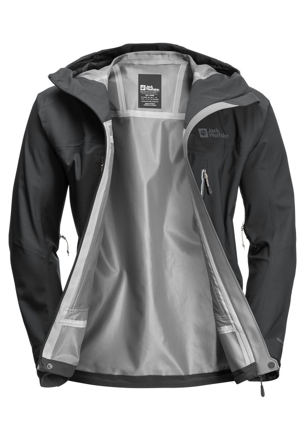 Black Men Jack Wolfskin Kammweg 3l Rain Jackets | 57801408