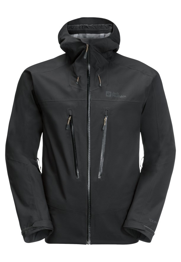Black Men Jack Wolfskin Kammweg 3l Rain Jackets | 57801408