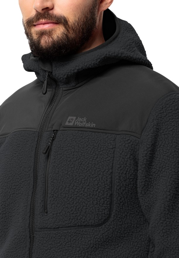 Black Men Jack Wolfskin Kammweg Pile Fz Fleece Jackets | 71564728