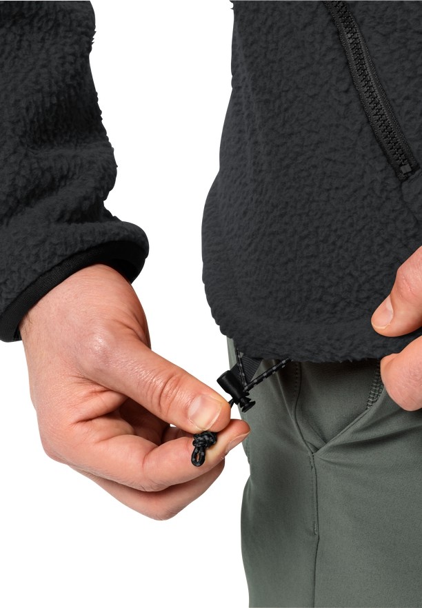 Black Men Jack Wolfskin Kammweg Pile Fz Fleece Jackets | 71564728