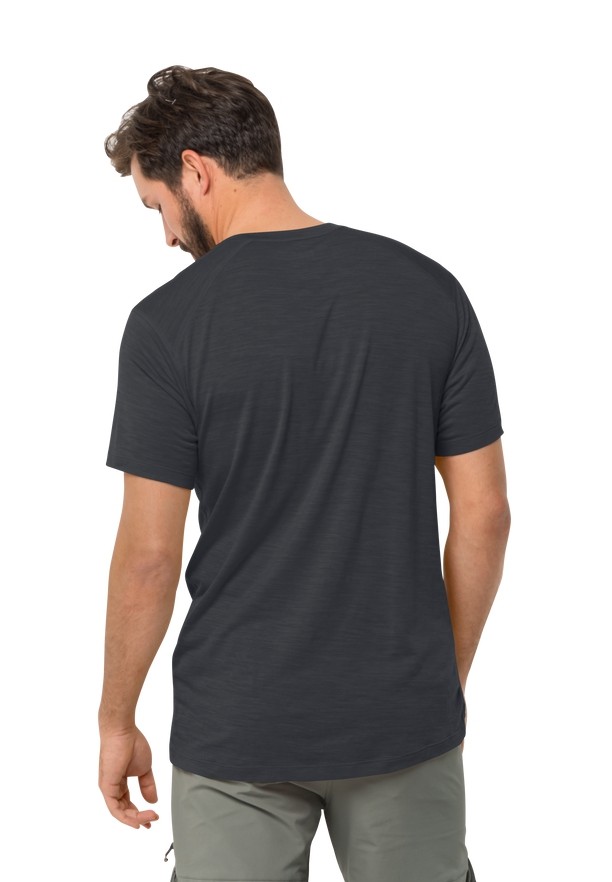 Black Men Jack Wolfskin Kammweg S/s T Shirts | 66021566