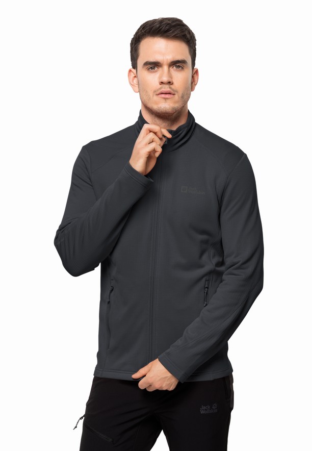 Black Men Jack Wolfskin Kolbenberg Fz Fleece Jackets | 28624219