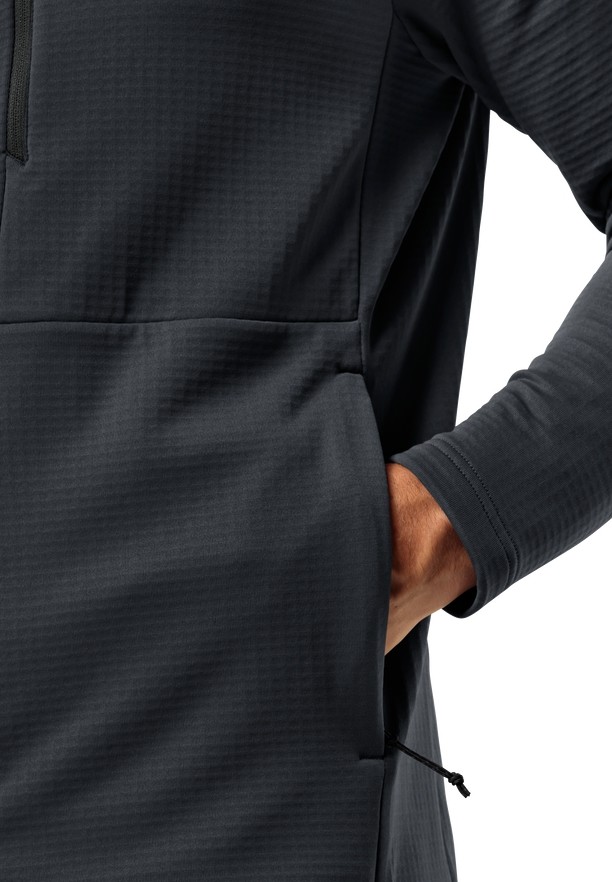 Black Men Jack Wolfskin Kolbenberg Hooded Fz Fleece Jackets | 70588116