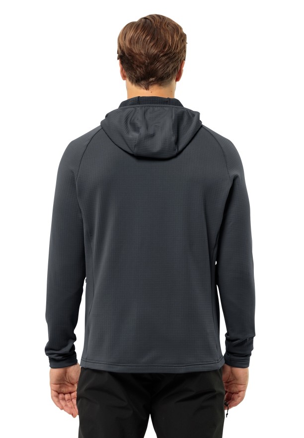 Black Men Jack Wolfskin Kolbenberg Hooded Fz Fleece Jackets | 70588116