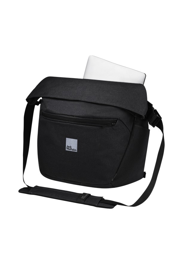 Black Men Jack Wolfskin Mainkai Messenger 2in1 Shoulder Bags | 93598910