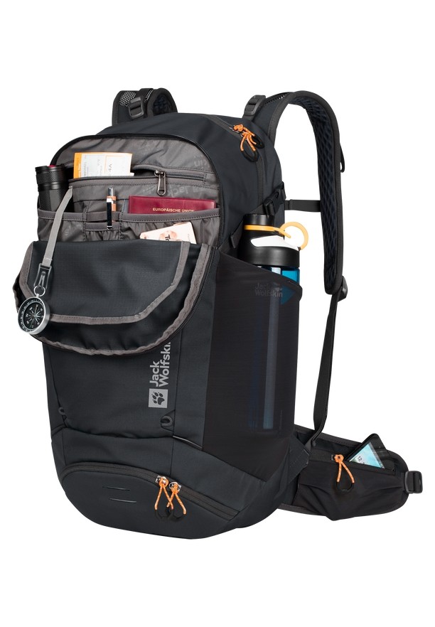 Black Men Jack Wolfskin Moab Jam Shape 30 Bike Backpack | 23038802