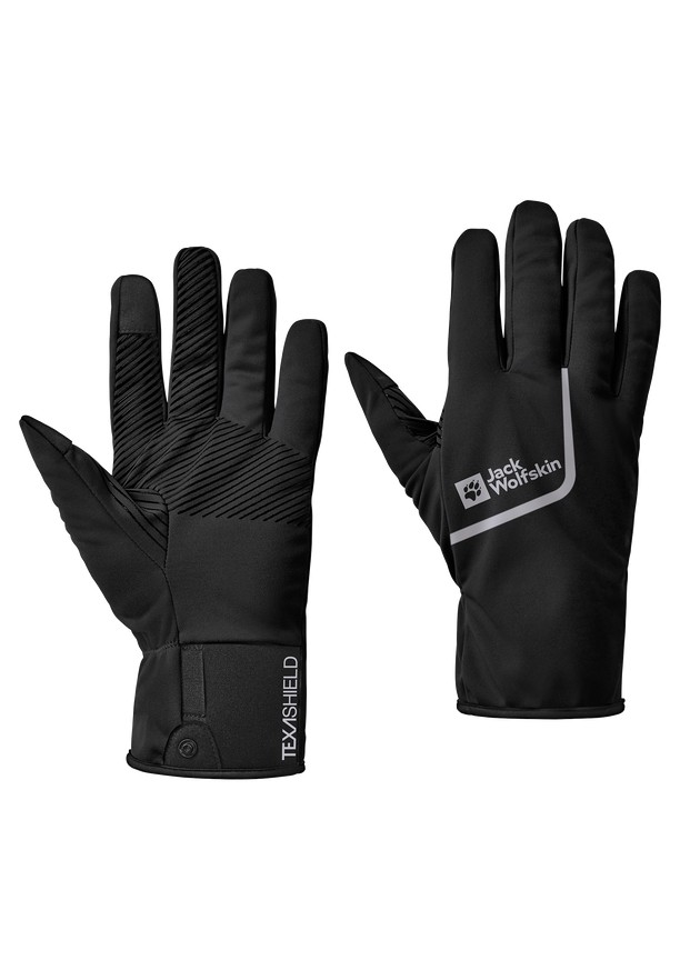 Black Men Jack Wolfskin Morobbia Light Gloves | 23120910