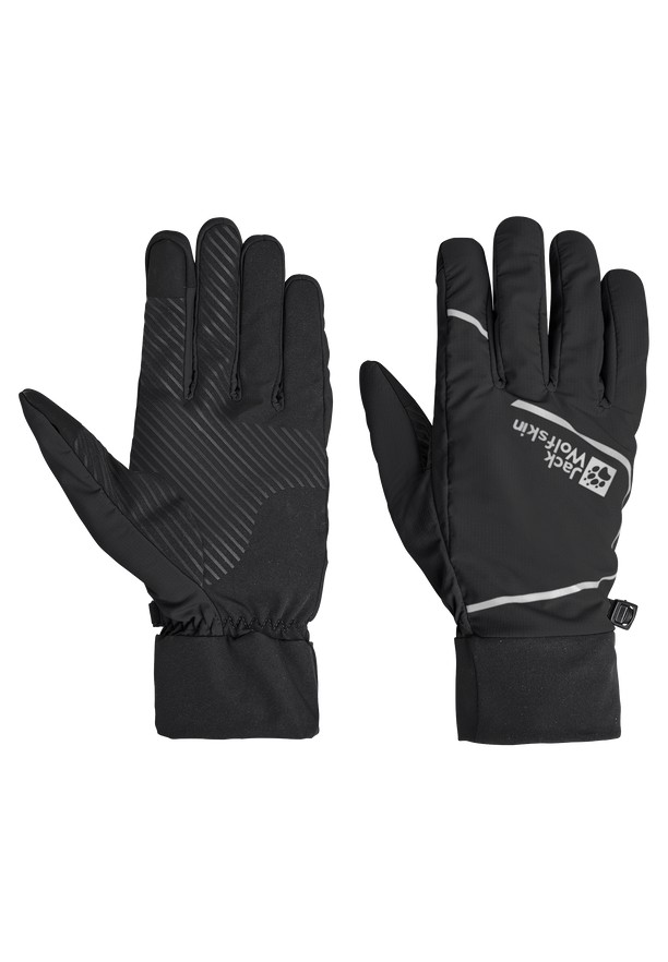 Black Men Jack Wolfskin Morobbia Summer Gloves | 14413766