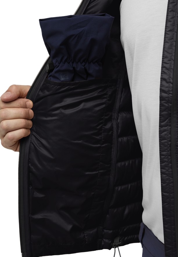 Black Men Jack Wolfskin Passamani Down Jackets | 97842114