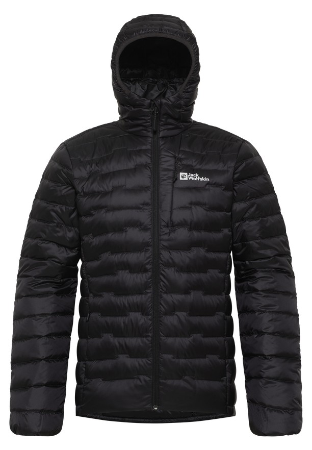 Black Men Jack Wolfskin Passamani Hoody Down Jackets | 36077023