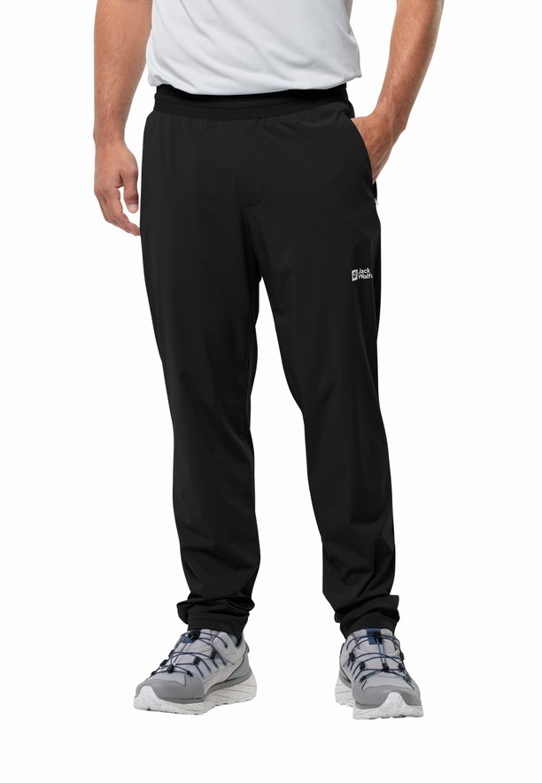 Black Men Jack Wolfskin Prelight Chill Hiking Pants | 76721665