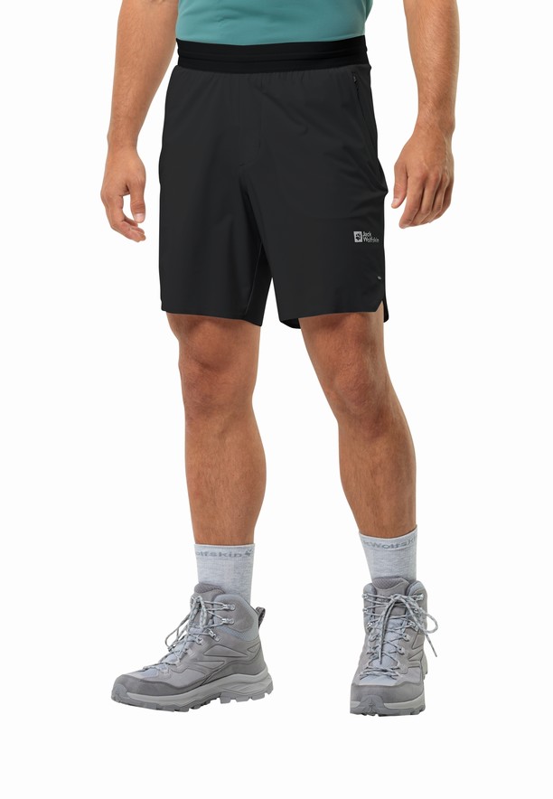 Black Men Jack Wolfskin Prelight Chill Shorts | 57369643