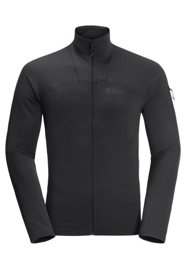 Black Men Jack Wolfskin Prelight Fz Fleece Jackets | 32396263