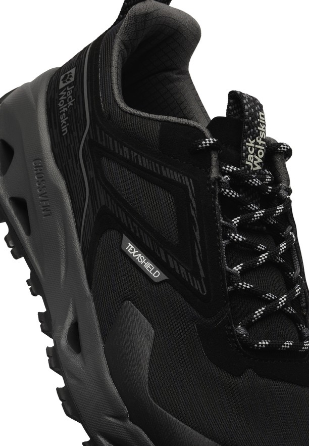Black Men Jack Wolfskin Prelight Texashield Low Hiking Shoes | 55008203