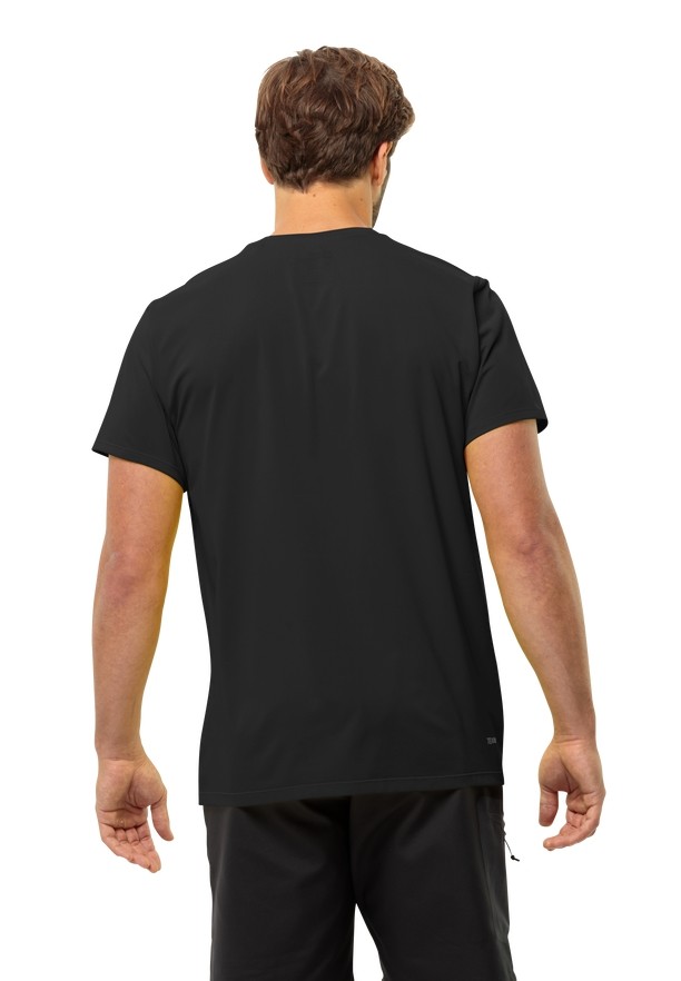Black Men Jack Wolfskin Prelightrail T Shirts | 27650956