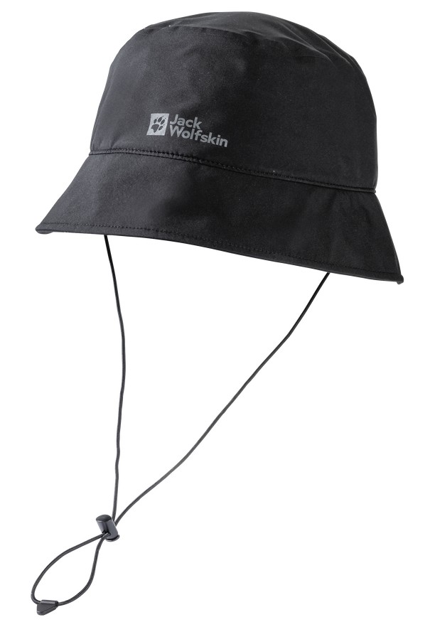 Black Men Jack Wolfskin Rain Bucket Hats | 68805164
