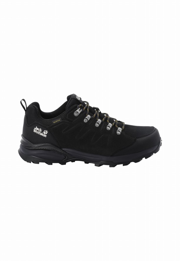 Black Men Jack Wolfskin Refugio Texapore Low Hiking Shoes | 83791472