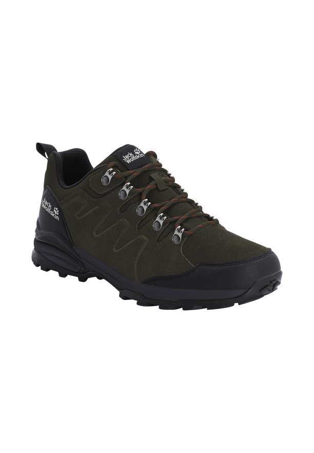 Black Men Jack Wolfskin Refugio Texapore Low Hiking Shoes | 45453805