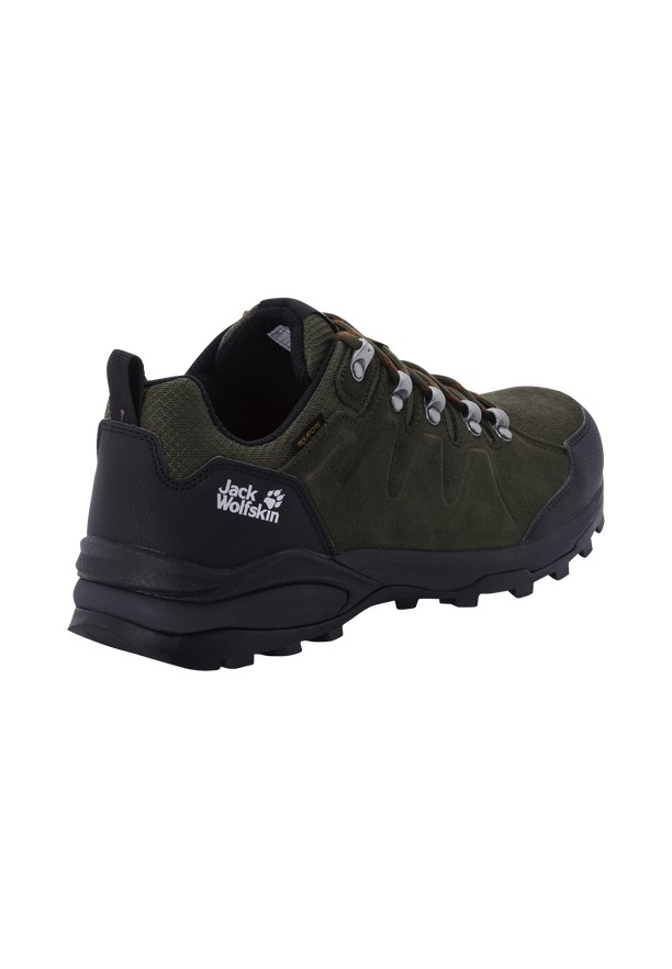 Black Men Jack Wolfskin Refugio Texapore Low Hiking Shoes | 45453805