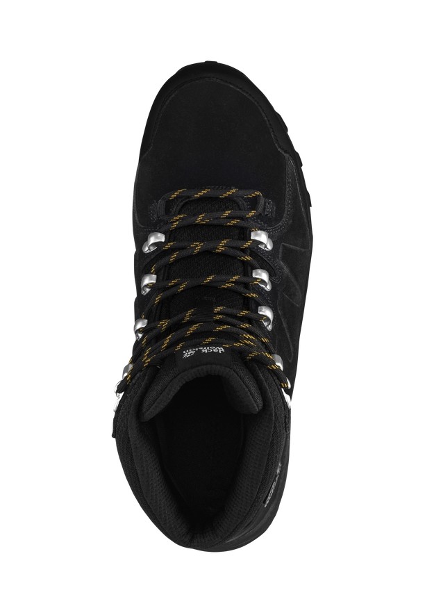 Black Men Jack Wolfskin Refugio Texapore Mid Hiking Shoes | 30590585