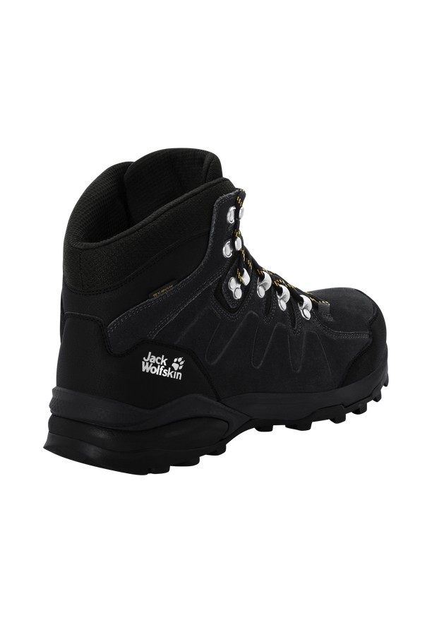 Black Men Jack Wolfskin Refugio Texapore Mid Hiking Shoes | 30590585